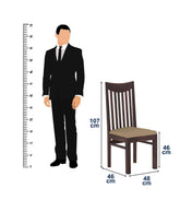 Maharana Solid Sheesham Wood 6 Seater Dining Set (Design 2, Walnut Finish)